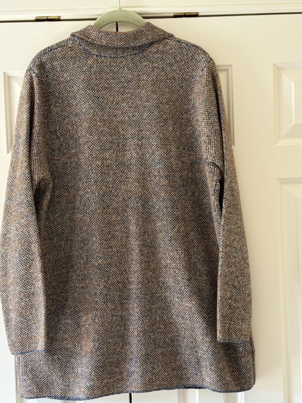 NWOT J. Jill  Tweed Textured Maple Sugar Multi  Sweater Jacket  Sz L - Picture 2 of 7